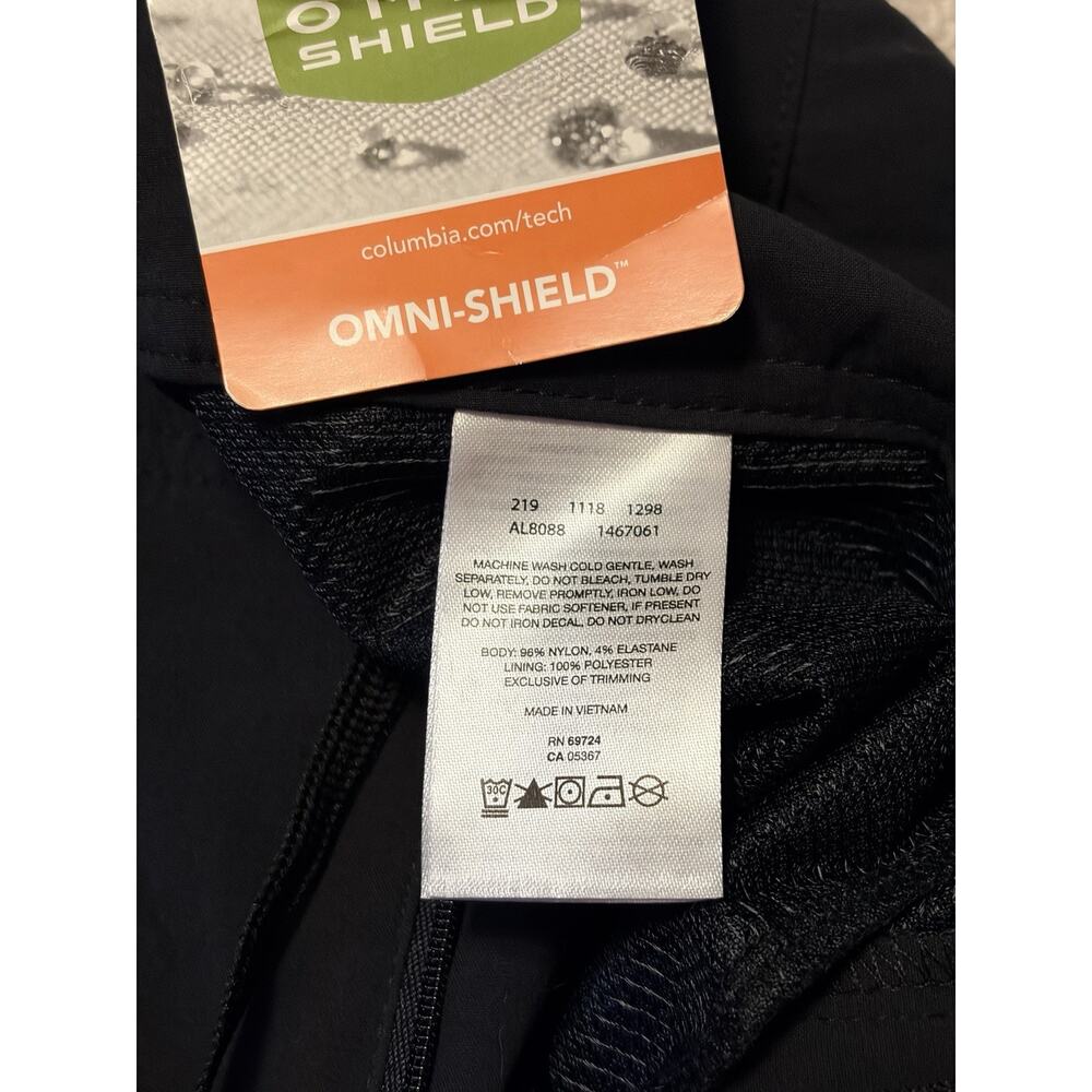 Columbia Anytime Outdoor Boot Cut Pants Women 16 Black Omni Shield Hiking New - Picture 6 of 11